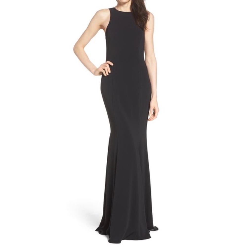 Jay Godfrey Cowl Back Armstrong gown - Black